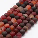 Frosted Natural Agate Beads Strands