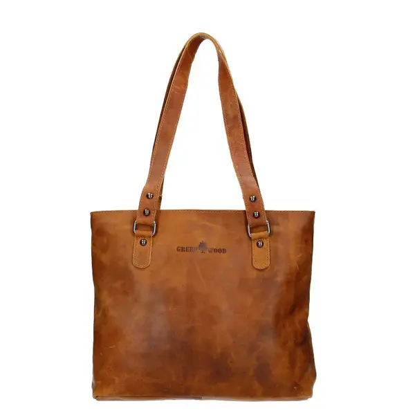 Dámska kožená kabelka Greenwood Emma - koňak