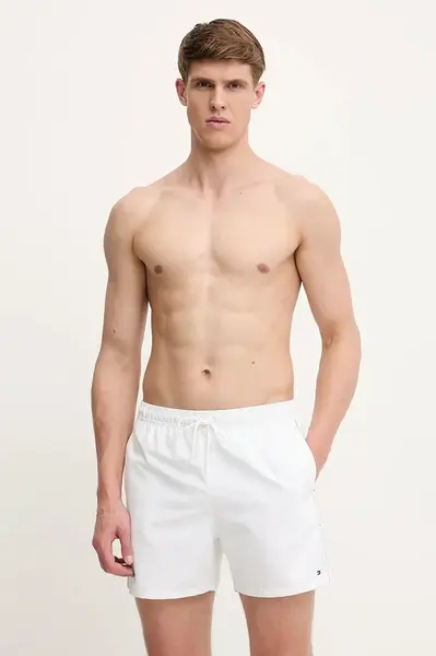 Plavkové šortky Tommy Hilfiger bílá barva, UM0UM03481