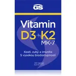 GS Vitamin D3 + K2 MK-7 tablety pro normální funkci imunitního systému, stavu kostí a činnosti svalů 30 tbl