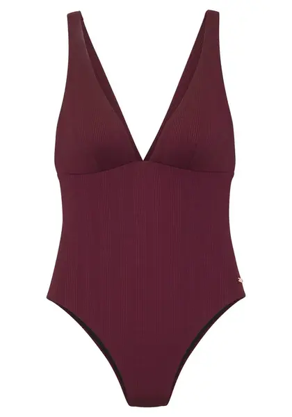 Copenhagen Studios Jednodielne plavky  vínovo červená