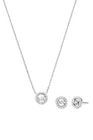 Strieborný náhrdelník a náušnice Michael Kors