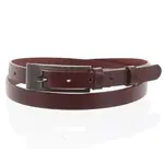 Úzký dámský kožený opasek Patricie vínový vel. 90