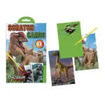 Vyškrabávací karty 21x14cm s obrázky 6ks dinosauří motivy
