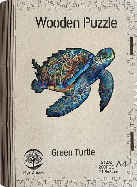 Dřevěné puzzle/Želva A4