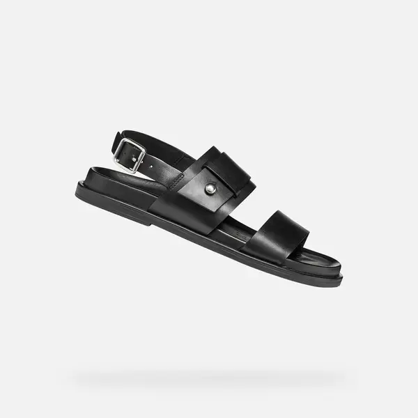 Černé dámské sandály Geox Adelash