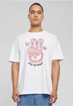Live in Peace Oversize Tee bílé