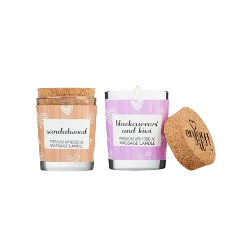 PHARMA ACTIV Magnetifico masáž. svíčky Blackcurrant and kiwi+Sandalwood 2 x 70 ml