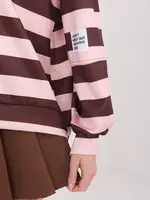 Dámský pruhovaný oversized svetr