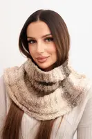 Dámsky zimný rolákový šál Kesi KN21 béžový