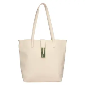 Dámská kožená kabelka Italia Ramira - krémová