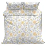 Povlečeme vše Bavlněné povlečení Vločky zlaté 140x200, 70x90 cm