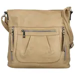 Stylová dámská koženková crossbody kabelka Minja, béžová
