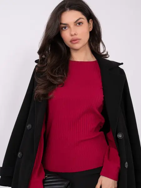 Bordová halenka s dlouhým rukávem