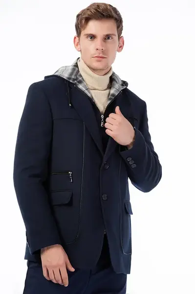 Pánský kabát Dewberry, námořnická modrá