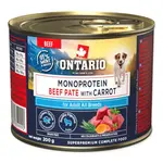 Konzerva Ontario Adult monoprotein hovězí paté s mrkví 200g