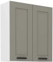 Horní skříňka Luna 80 G-90 2F Barva korpusu: Bílá, Barva dvířek: Clay Grey
