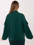 Tmavozelená blúzka s volánmi