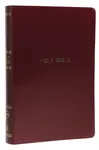 NKJV Holy Bible, Giant Print Center-Column Reference Bible, Burgundy Leather-look, 72,000+ Cross References, Red Letter, Comfort Print: New King James