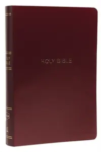 NKJV Holy Bible, Giant Print Center-Column Reference Bible, Burgundy Leather-look, 72,000+ Cross References, Red Letter, Comfort Print: New King James