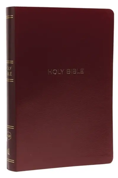 NKJV Holy Bible, Giant Print Center-Column Reference Bible, Burgundy Leather-look, 72,000+ Cross References, Red Letter, Comfort Print: New King James