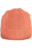 Pletená čepice v lososové barvě