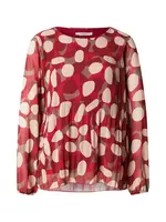 ZABAIONE Blúzka 'Ve44rdaa'  béžová / brokátová / čerešňová / tmavočervená