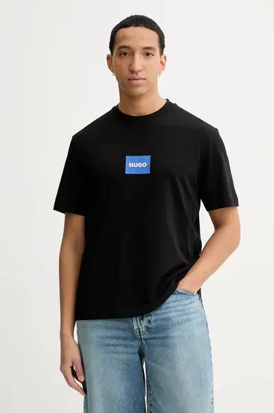 HUGO Blue tričko pánské bavlněné Nayonix