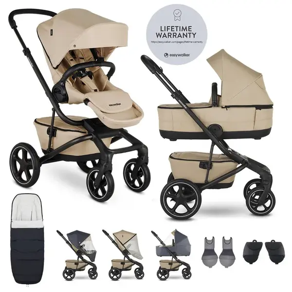 EASYWALKER SET XXL kočík kombinovaný Jimmey Sand Taupe s príslušenstvom,EASYWALKER Kočík kombinovaný Jimmey Sand Taupe XXL RWS