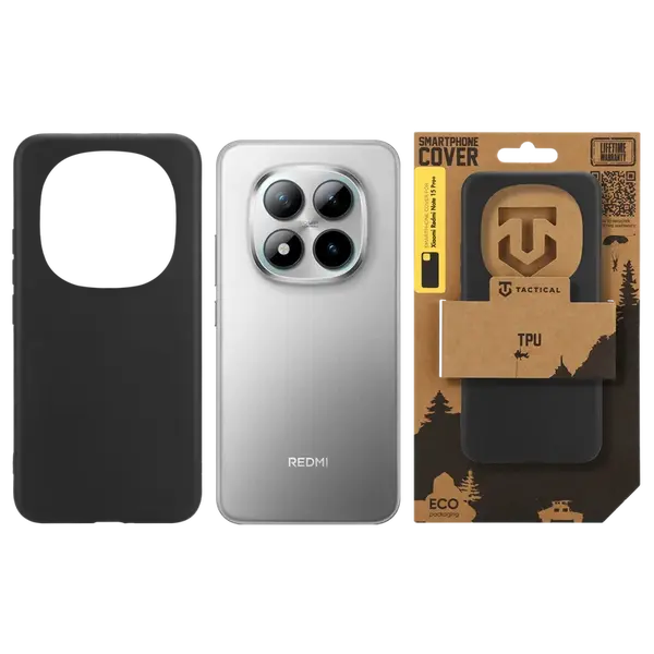 Zadní kryt Tactical TPU pro Xiaomi Redmi Note 15 Pro+, černá