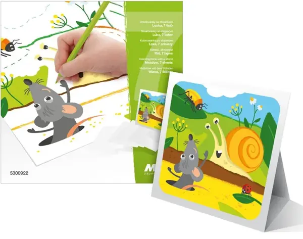 Omalovánky se stojánkem Louka 7 listů 18x18cm