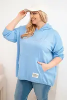 Kesi Włoski dámska plus size mikina s potlačou modrá