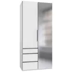 MID.YOU ŠATNÍ SKŘÍŇ S OTOČNÝMI DVEŘMI, bílá, 100/216/58 cm