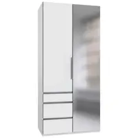 MID.YOU ŠATNÍ SKŘÍŇ S OTOČNÝMI DVEŘMI, bílá, 100/216/58 cm