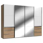 MID.YOU SKŘÍŇ S POSOUVACÍMI DVEŘMI, bílá, barvy dubu, 350/216/65 cm