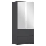 Rauch Möbel ŠATNÍ SKŘÍŇ S OTOČNÝMI DVEŘMI, šedá, 91/197/54 cm