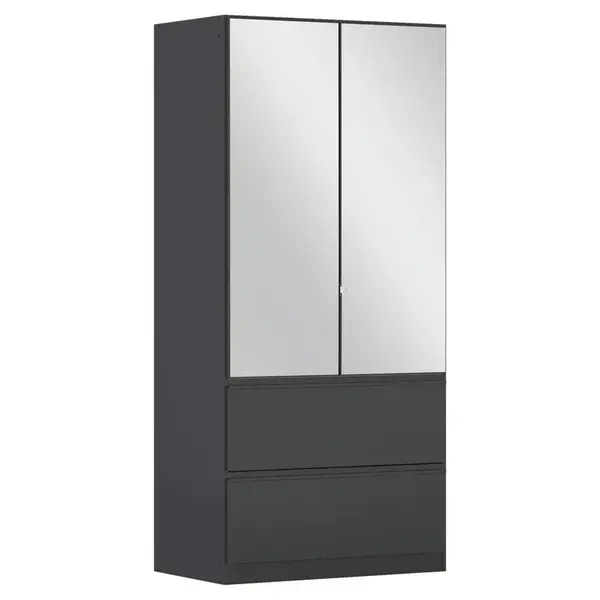 Rauch Möbel ŠATNÍ SKŘÍŇ S OTOČNÝMI DVEŘMI, šedá, 91/197/54 cm