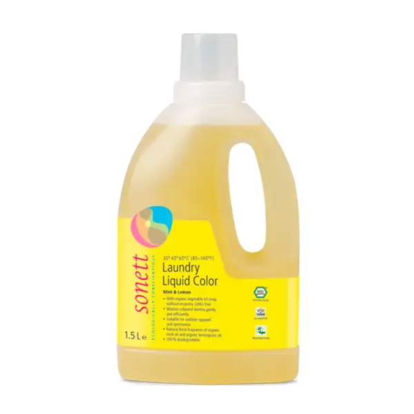 Sonett EKO prací gel Color na praní Máta a Citron 1,5 l / 21 praní
