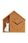 Zvukové nástěnné hodiny Karlsson Siting Cat 29 x 26 cm