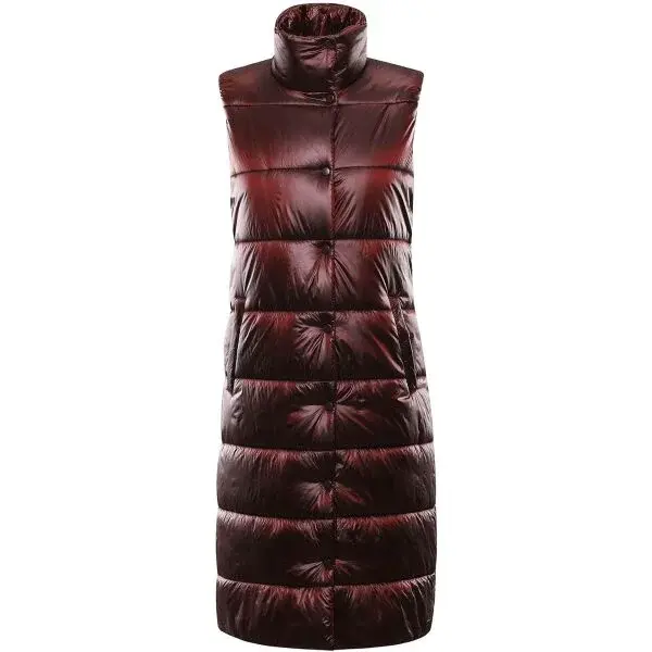 ALPINE PRO UREFA Dámská zateplená vesta, vínová, velikost
