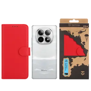 Flipové pouzdro Tactical Field Notes pro Xiaomi Redmi Note 15 5G, červená