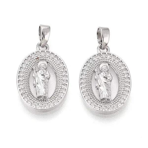 Religion Brass Micro Pave Cubic Zirconia Pendants