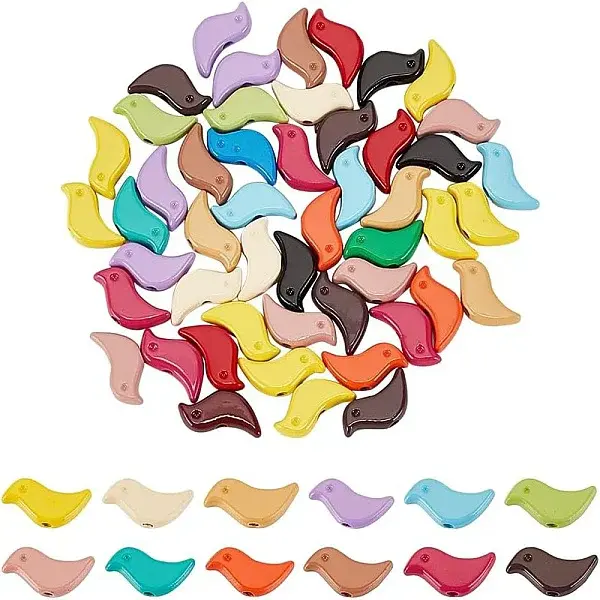 50Pcs Paint Zinc Alloy Beads