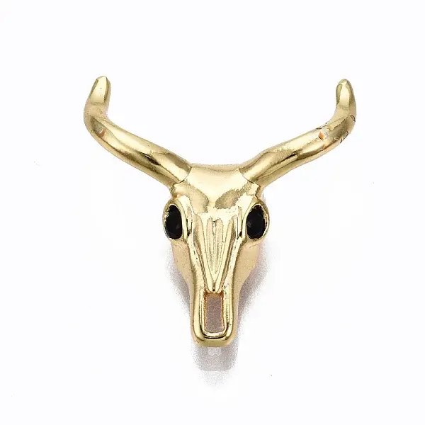 Brass Micro Pave Black Cubic Zirconia Beads