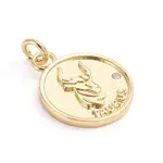 Brass Micro Pave Cubic Zirconia Pendants