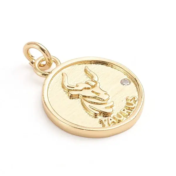 Brass Micro Pave Cubic Zirconia Pendants