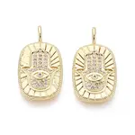 Brass Micro Pave Cubic Zirconia Pendants