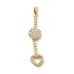 Brass Micro Pave Cubic Zirconia Pendants