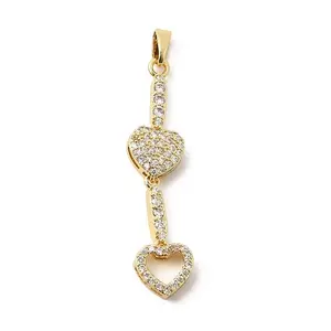 Brass Micro Pave Cubic Zirconia Pendants