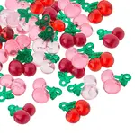56Pcs 4 Colors Transparent Resin Pendants